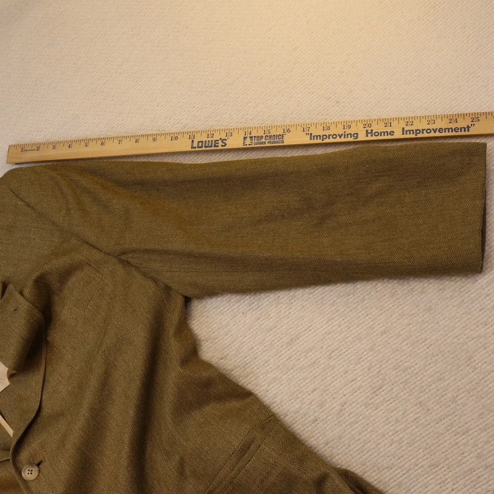 Tommy Hilfiger Mens 44L Blazer Olive Green Three Button Sport Coat USA Made Vtg